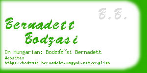 bernadett bodzasi business card